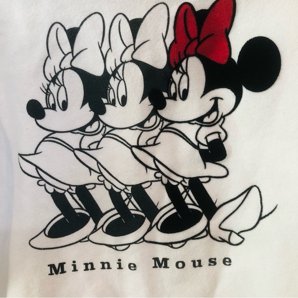 Zara Toddler Girl Disney Minnie Mouse White Sweatshirt Size 4-5T - Picture 5 of 6